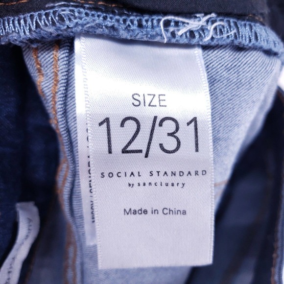 Social Standard High Rise Skinny Jeans Women Size 12/31 Denim Casual Pants - Picture 7 of 11